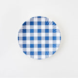 Blue Gingham Paper Plate 7.5"
