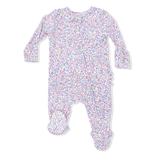 Elizabeth's Garden 2 Way Ruffle Back Zipper Footie