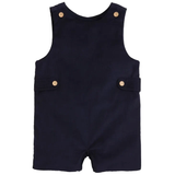 Navy Corduroy Button Tab John John