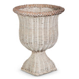 White Woven Urn