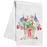 Patriotic Flowers Kitchen Towel
