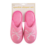 Pink Valentine's Sparkle Slippers