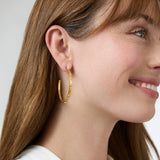 Pearl Crescent Stone Hoop XL