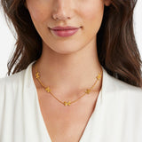 Gold Butterfly Delicate Station Necklace