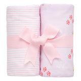 Pink Puppy Set of 2 Burp Pads