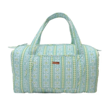 Rosemary Stripe Blue Quilted Signature Duffle Bag