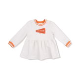 French Terry Sport Varsity Orange French Terry Dress w/ Go Team Patch