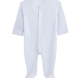 Light Blue Stripes Printed Footie