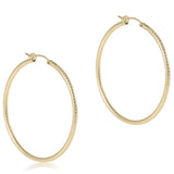 Round Gold 2" Hoop 2mm Textured