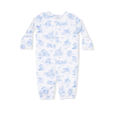 Puppy Toile Blue Convertible Gown
