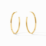 Pearl Crescent Stone Hoop XL