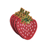 Strawberry Beaded Fruit Coaster