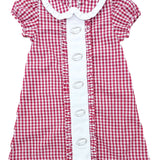 Red Gingham Game On Clare Dress