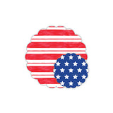 Doily Set Handpainted Patriotic Stars and Stripes