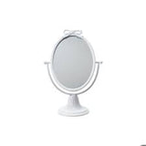White Metal Mirror w Bow