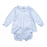 Blue Plaid Pima Bloomers Set