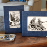 Indigo Blue Gaux Grasscloth Frame