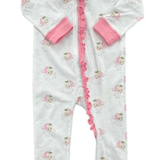 Pink Santa One Piece Zip Up Jammies