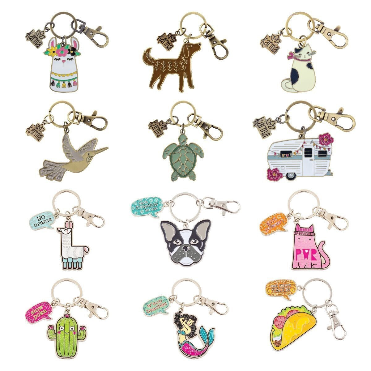 ENAMEL KEY CHAIN ASSORTMENT (F20)