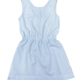 Kristin Knot Blue Seersucker Dress