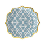 Aspen French Blue Paper Cocktail Plates