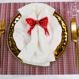 Lauren Dunn Red Polka Dot Bow Acrylic Napkin Ring
