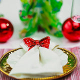 Lauren Dunn Red Polka Dot Bow Acrylic Napkin Ring
