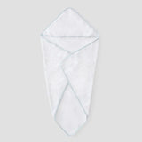 Light Blue Gingham Baby Hooded Towel