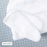 Light Blue Gingham Baby Washcloths