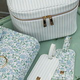 Pimlico Stripe Blue Luxe Vanity Train Case