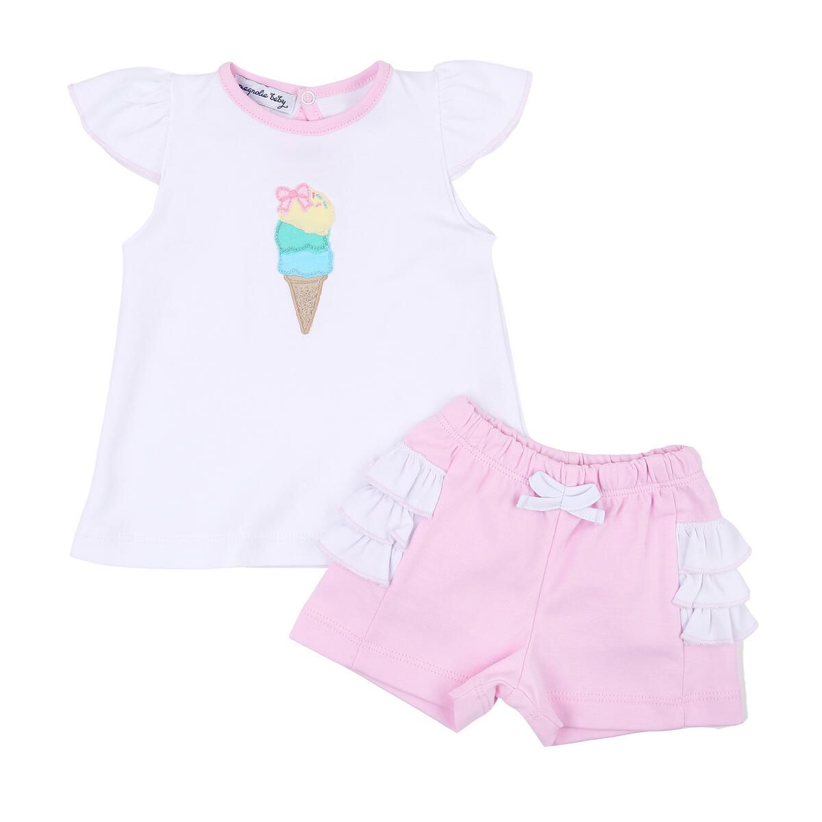 What's the Scoop! Ruffle Toddler Short Set