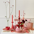 Cotton Candy Pink Table Candles
