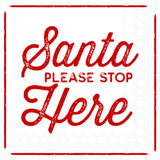 Santa Stop Bev Napkin