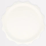 Cream Decorative Edge Compostable Dinner Plates