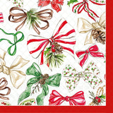 Christmas Bows Bev  Napkin