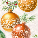 Christmas Bubbles Cream Guest Towel