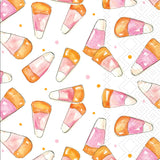 Pink Candy Corn Guest Towel