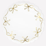 Gold Bow Dinner Plates
