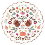 Folk Fall Dinner Plates (x 8)