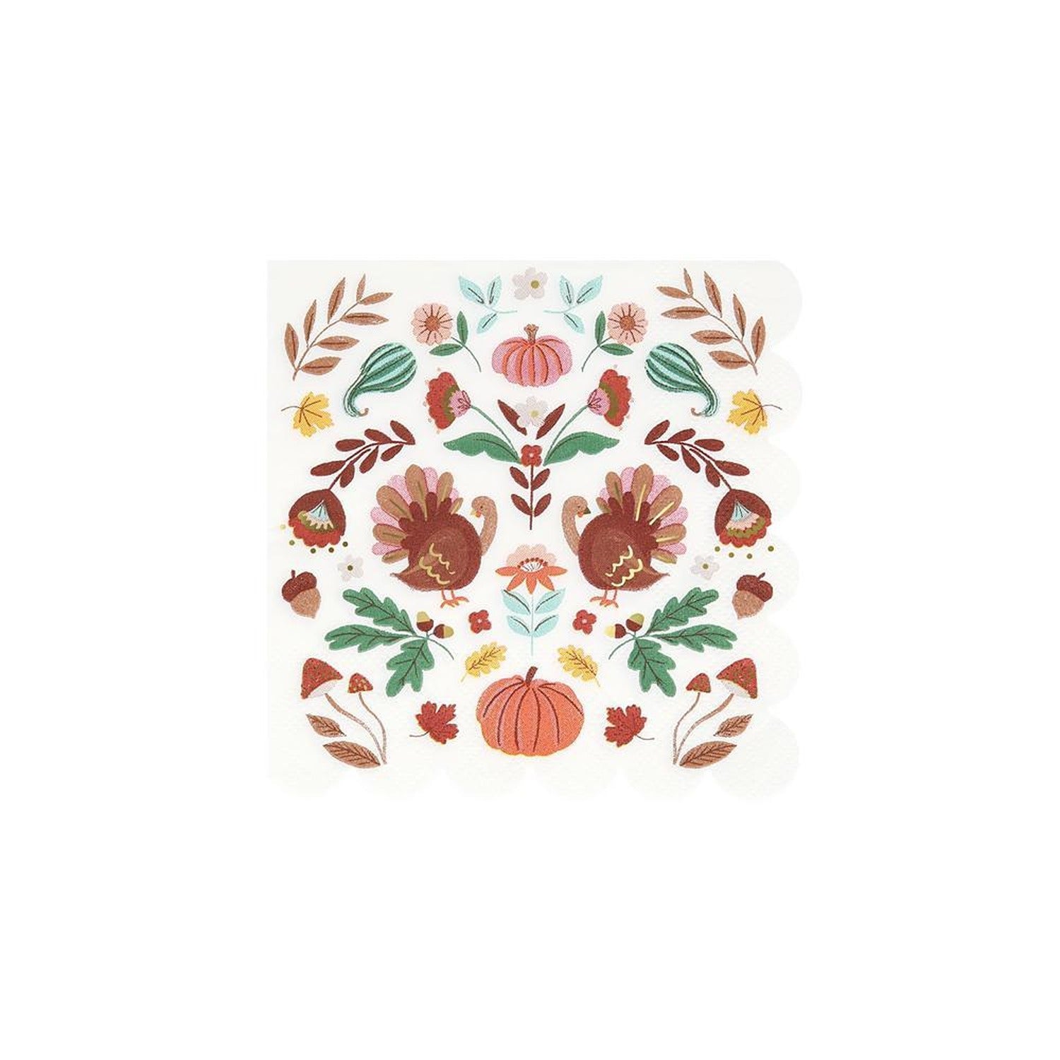 Folk Fall Small Napkins (x 16)