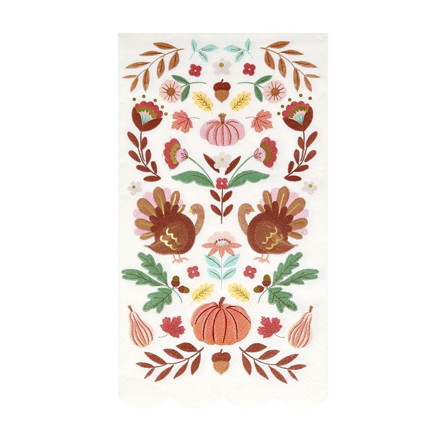 Folk Fall Guest Towels (x 16)