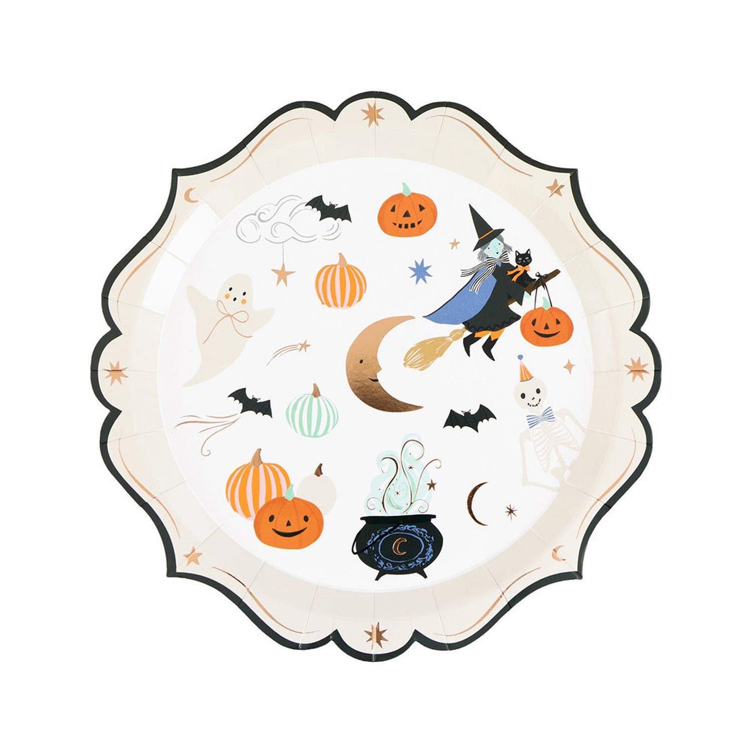 Ornate Edge Halloween Side Plates (x 8)