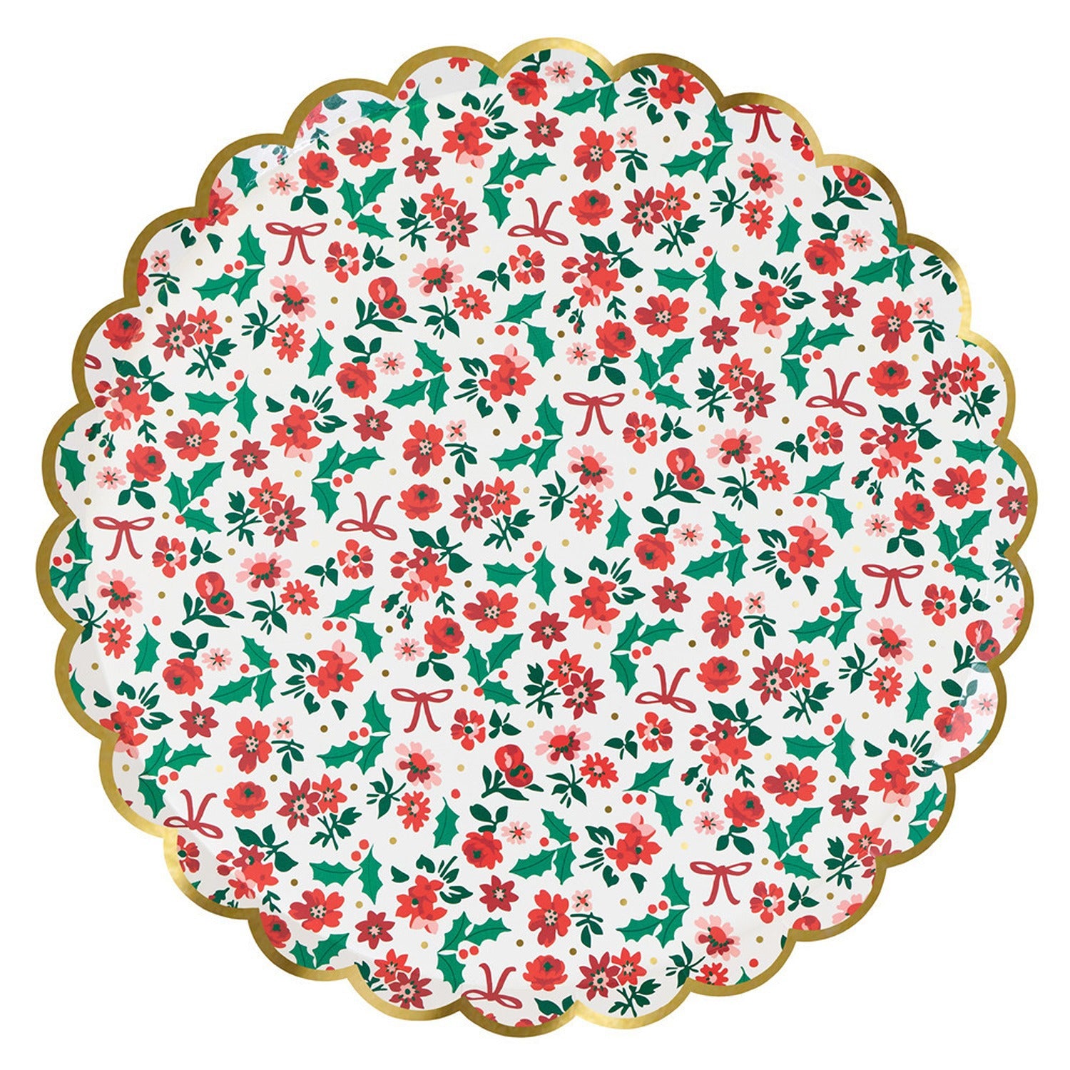Holly Ditsy Dinner Plates (x 8)