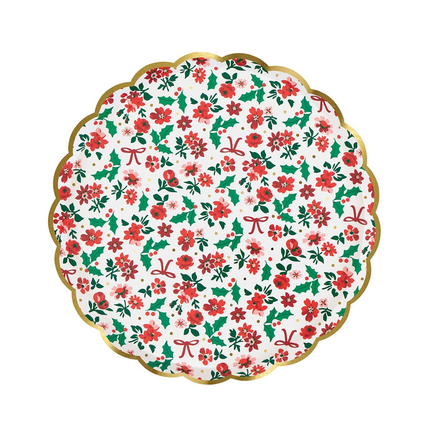 Holly Ditsy Side Plates (x 8)