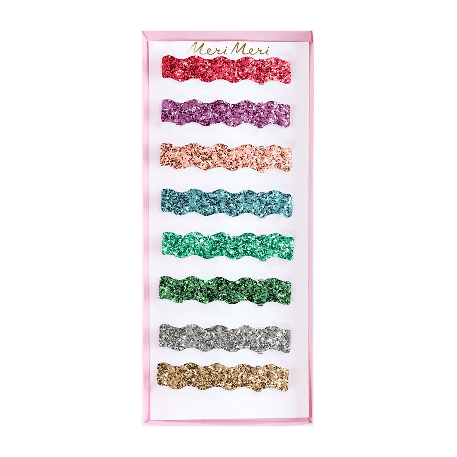 Glitter Hair Clips (x 8)