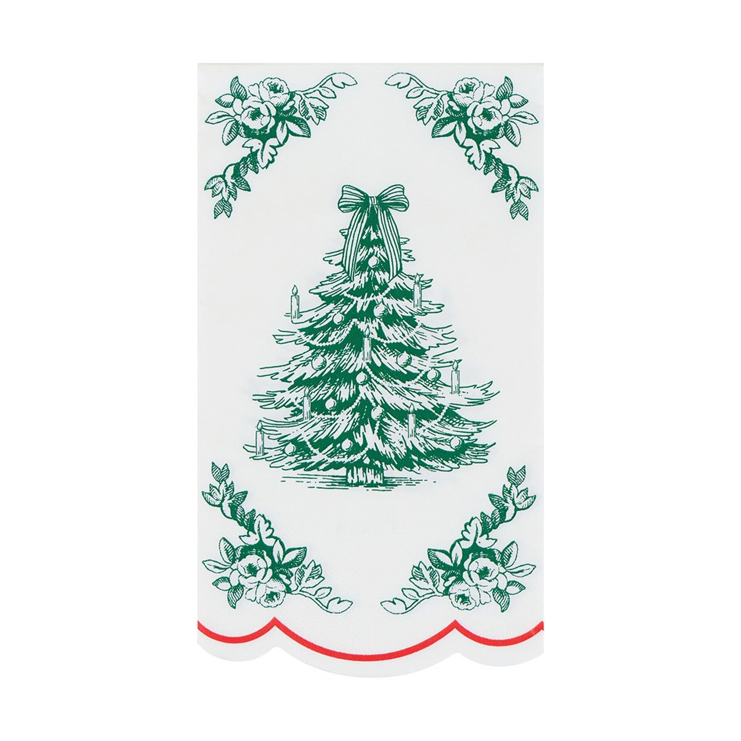 Toile De Jouy Christmas Guest Towels (x 16)