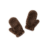 Leopard Chamonix Faux Fur Mittens