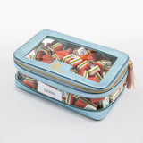 Metallic Light Blue Tile Storage Bag
