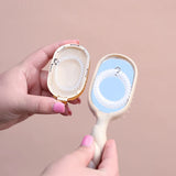 Mini Detangler Hair Brush for Medium Hair Tan