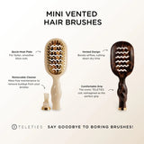 Mini Vented Hair Brush Tan